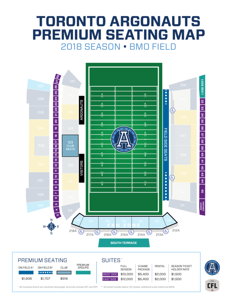 Bmo Field Argos Seating Chart